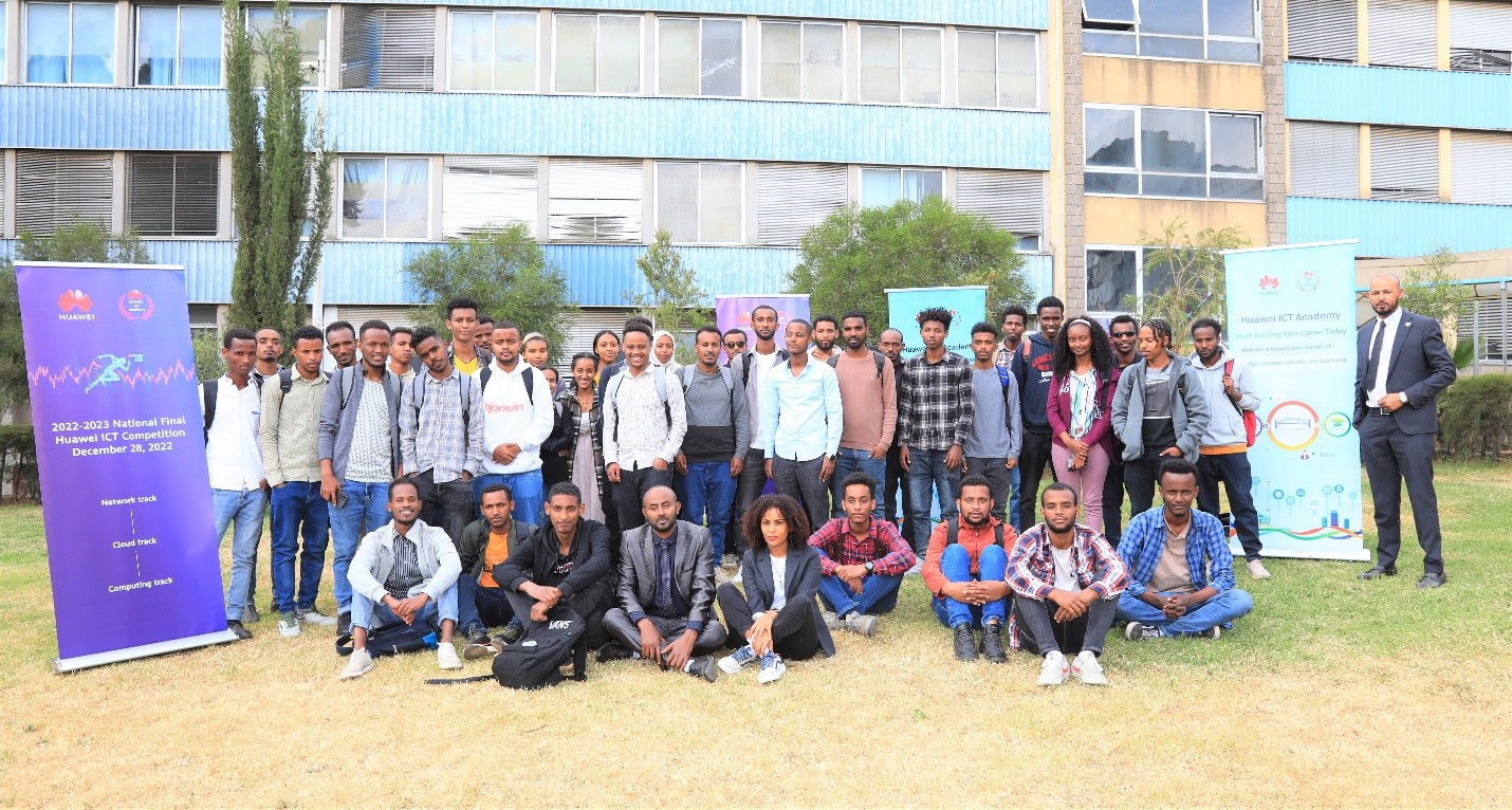 <em><strong>More than 60 students participated in the Huawei ICT competition exam 2022/23, which aims to develop Ethiopia’s ICT talent and innovation ecosystem.</strong></em>